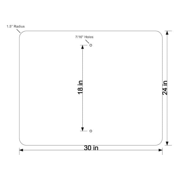 High Intensity Prismatic Reflective HIP 080 30 In.X24 In. 2 MILES